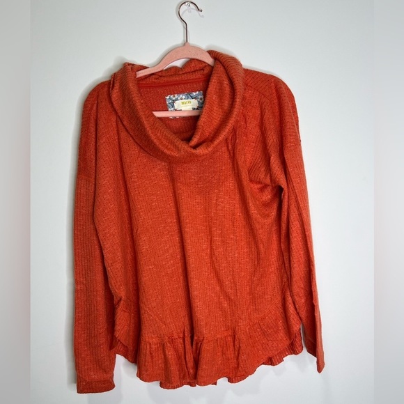 Beautiful Cowl Neck Maeve Anthropologie knit frilly top. Size Small. - Picture 7 of 15